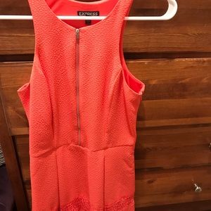 Coral pocket dress